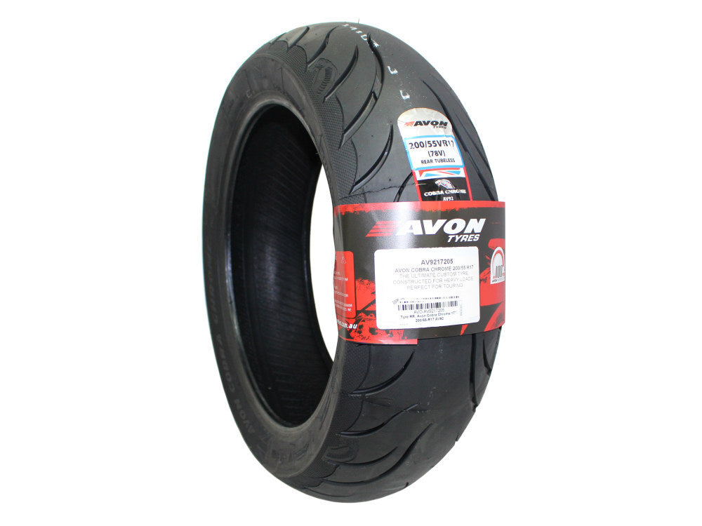 Avon Tyres AVO-AV9217205 Cobra Chrome AV92 Rear Tyre 200/55-R17 Tubeless