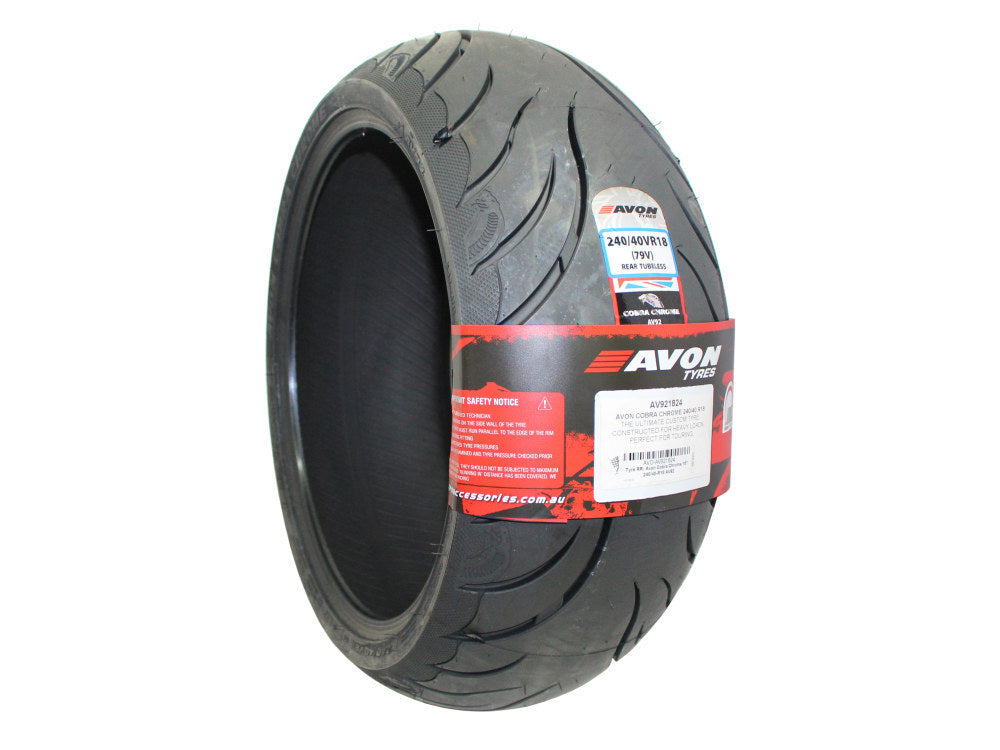 Avon Tyres AVO-AV921824 Cobra Chrome AV92 Rear Tyre 240/40-R18 Tubeless