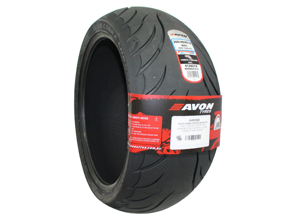 Avon Tyres AVO-AV921826 Cobra Chrome AV92 Rear Tyre 260/40-R18 Tubeless