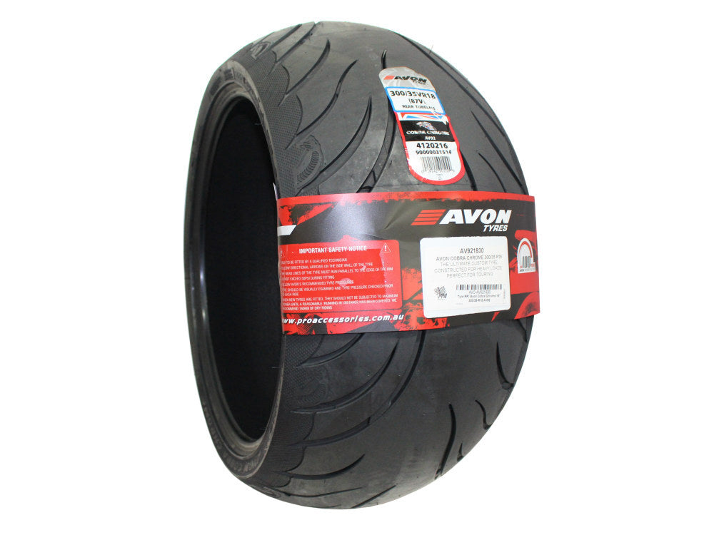 Avon Tyres AVO-AV921830 Cobra Chrome AV92 Rear Tyre 300/35-R18 Tubeless