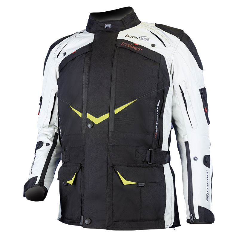 MotoDry Advent-Tour Trekker Black/Grey/Fluro Yellow Textile Jacket