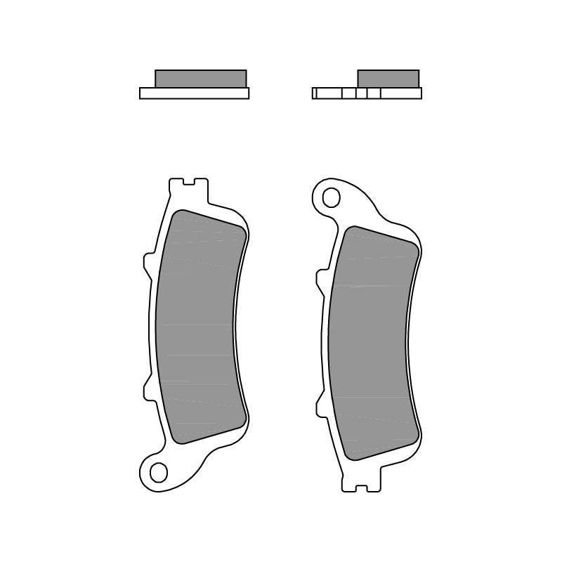 Brembo B-07HO52SP Road (SP) Sintered Rear Brake Pad (07HO52.SP)