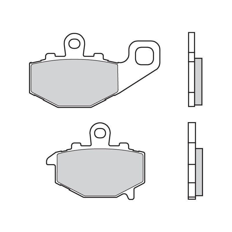 Brembo B-07KA1617 Road (17) Carbon Ceramic Rear Brake Pad (07KA16.17)