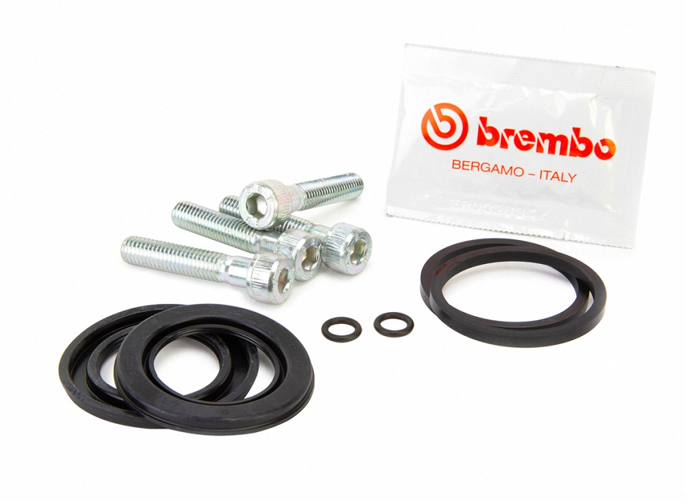 Brembo Brake Caliper Seal Set 38mm w/4 Screws (Brembo F08 Caliper) for most Benelli/Bimota/Ducati/Moto Guzzi Models