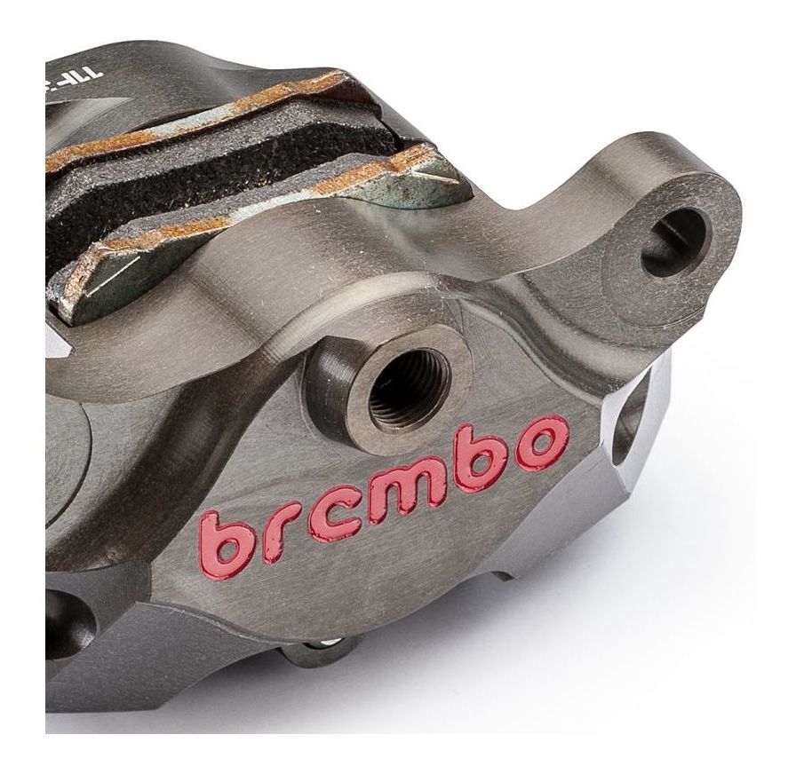 Brembo P4 34 84mm Rear Billet Brake Caliper Kit Black for Ducati Models