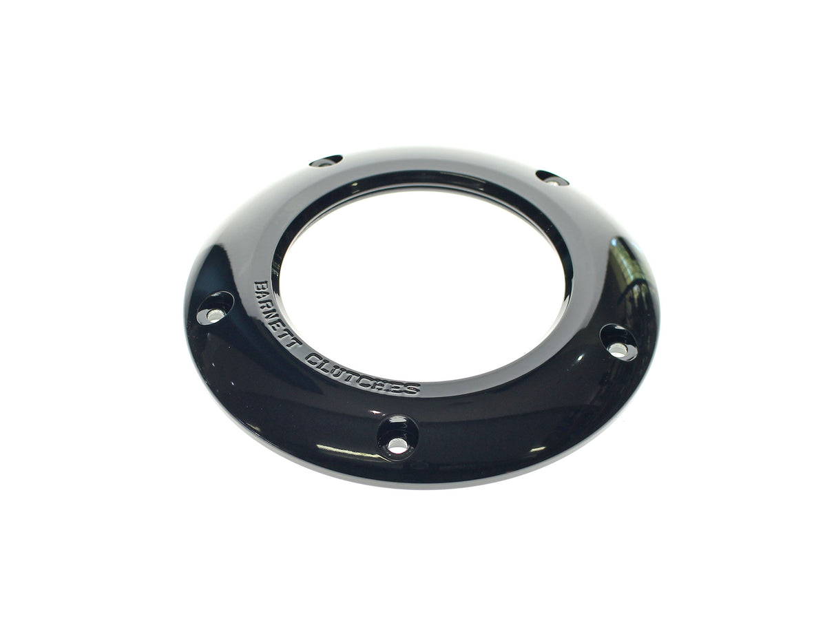 Barnett B-343-30-44018 Scorpion Series Clear Derby Cover Black for Softail 18-Up