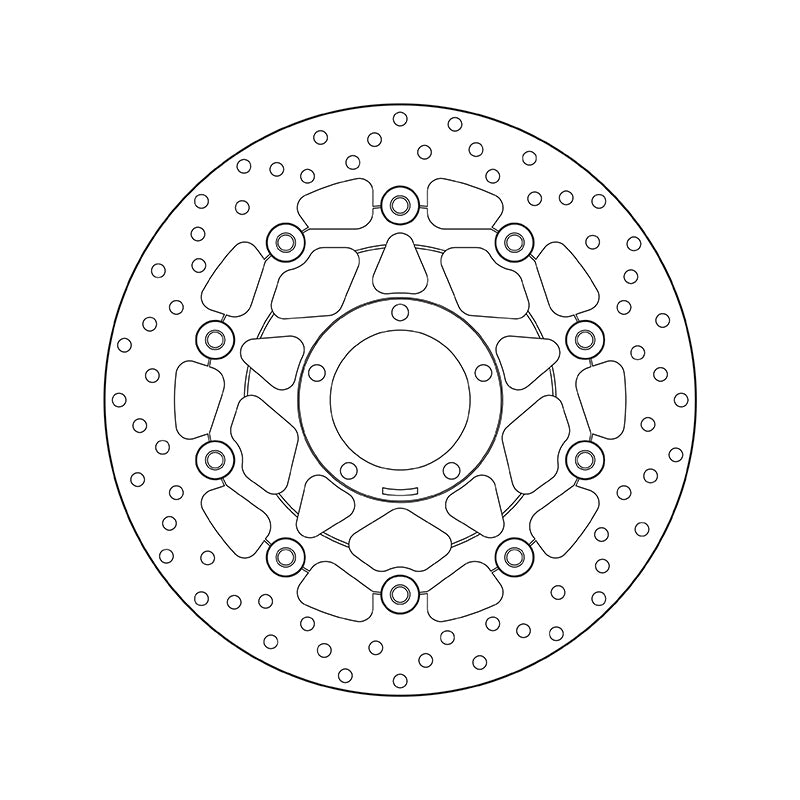 Brembo Serie Oro Floating Front Brake Disc for Ducati Hypermotard 796/Hypermotard 1100/EVO/EVO SP/S