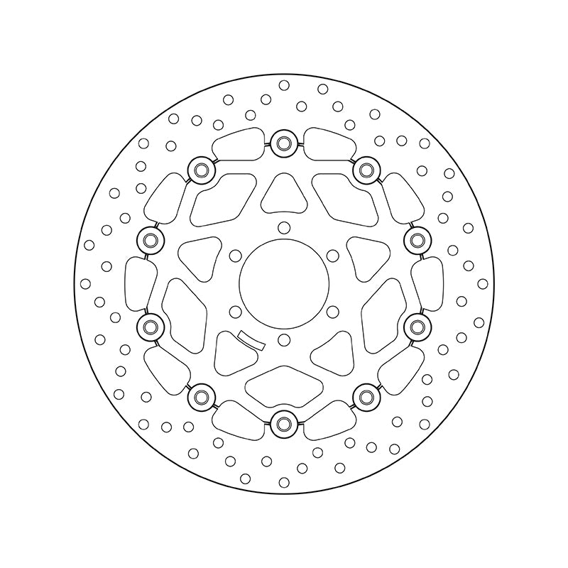 Brembo Serie Oro Floating Front Brake Disc for Ducati M620 I.E./Multistrada 620 Bidisco/Monster 695/MS2R 800/MS2R 1000 Models