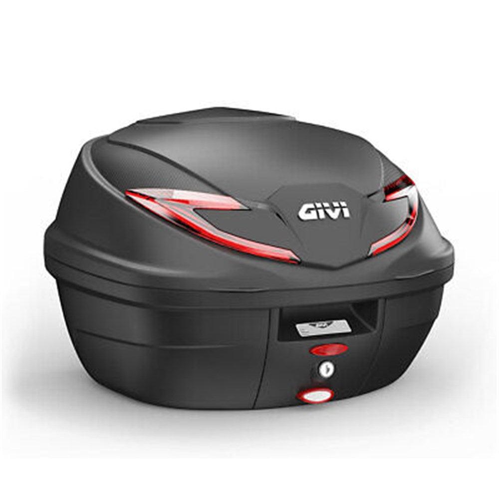 Givi B360N2 B360 Monolock 36L Top Case Black w/Red Reflectors & Universal Mounting Plate