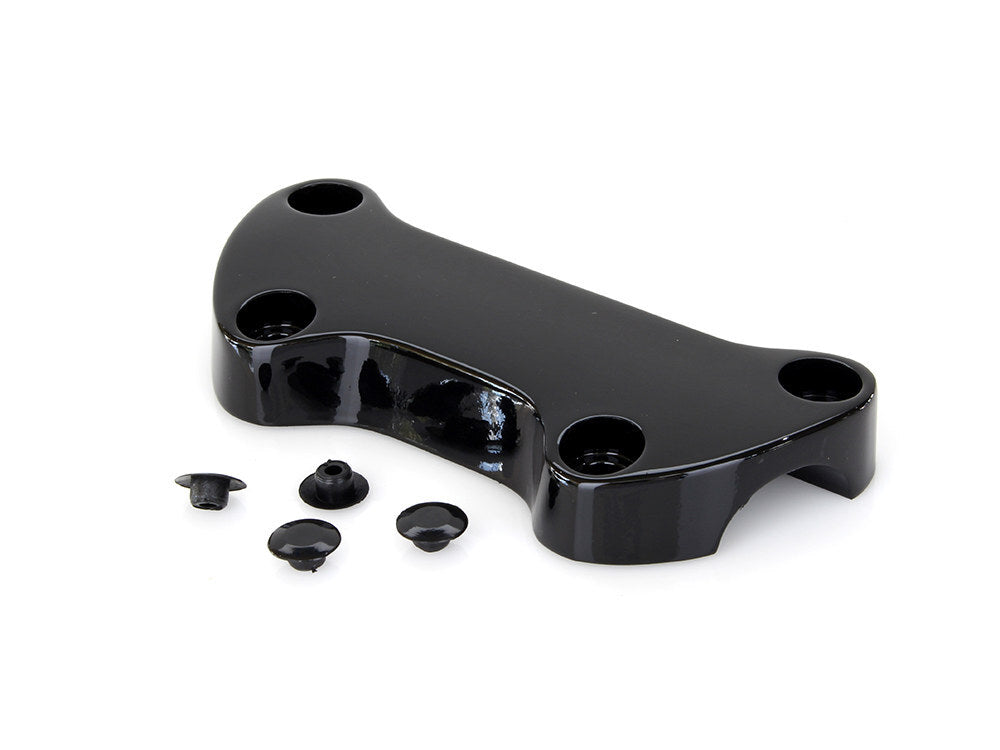 RSS BAI-03-0107-NUB Plain Handlebar Top Clamp Black for H-D Big Twin 74-Up/Sportster 74-21