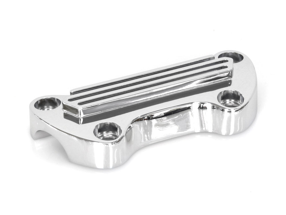 RSS BAI-03-0107O Finned Handlebar Top Clamp Chrome for H-D Big Twin 74-Up/Sportster 74-21