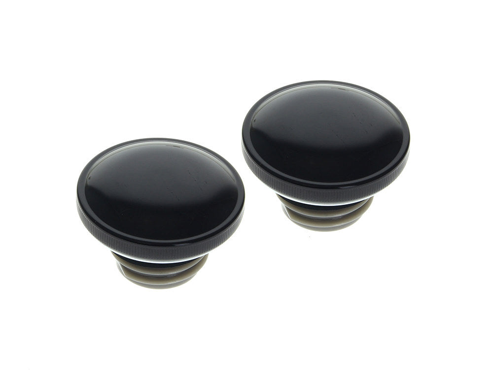 RSS BAI-03-0305GB Screw In Fuel Caps Gloss Black for H-D 96-Up (Pair)