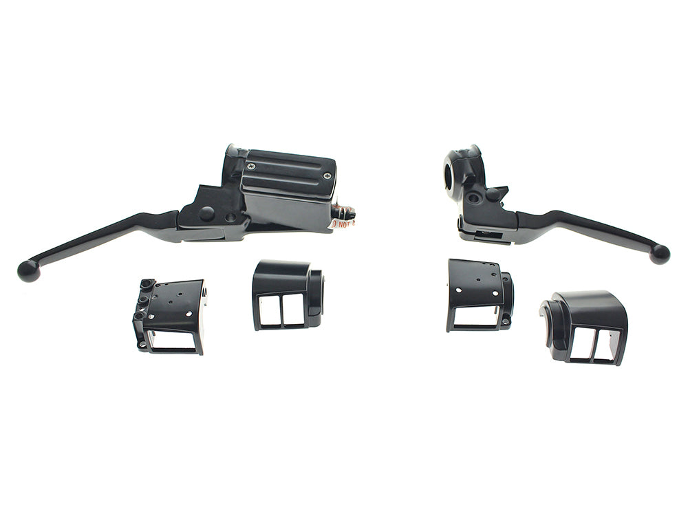 RSS BAI-07-0542B Handlebar Control Kit Black for Big Twin/Sportster 82-95 Models w/Single Disc Rotors