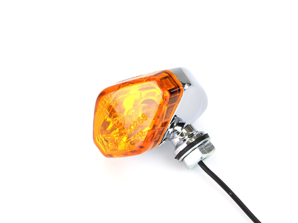 RSS BAI-12-6034AE Mini Diamond Turn Signal w/Amber Lense Chrome