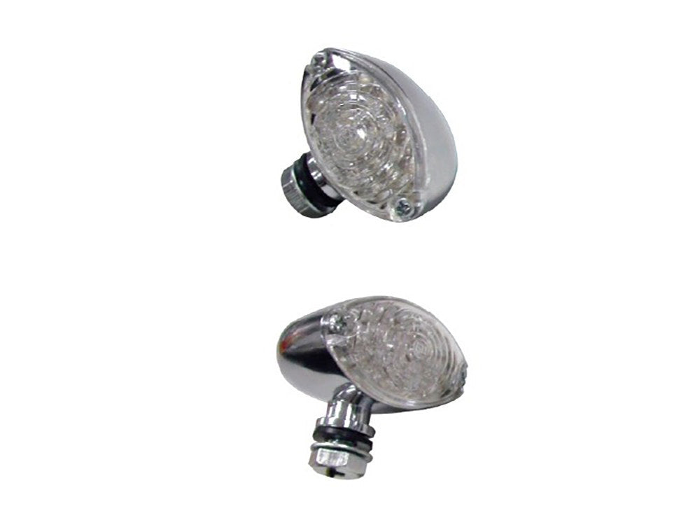 RSS BAI-12-6056CAE LED Cateye Turn Signals Chrome