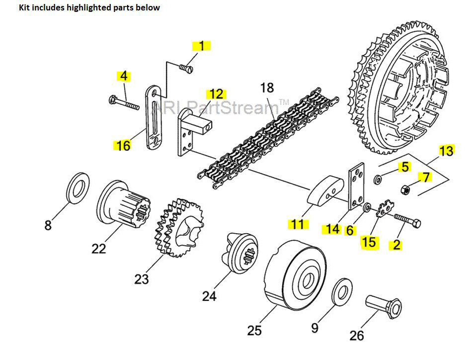 RSS BAI-15-0930K Primary Chain Adjuster Kit for Big Twin 65-00