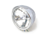 RSS BAI-20-6036E 5-3/4" Headlight Chrome w/Ball Milled Shell & Peaked Visor w/Bottom Mount