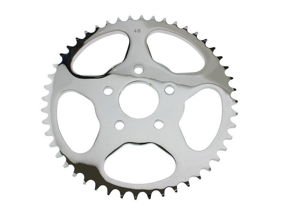 RSS BAI-26-0146-48 48 Teeth Flat Rear Chain Sprocket Chrome for Big Twin 73-99/Sportster 79-99