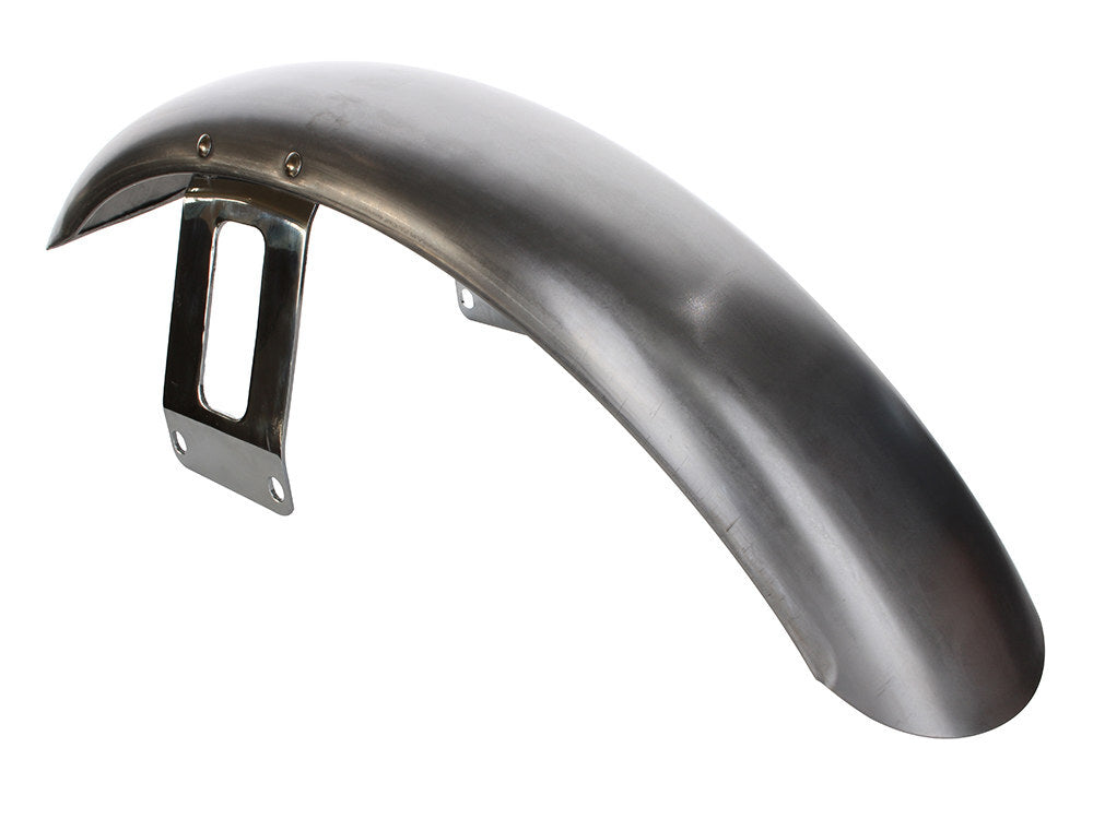 RSS BAI-51-0628 Front Fender w/Chrome Side Mounting Brackets for FX Softail 84-15/Dyna Wide Glide 93-05/FXWG 84-86