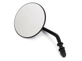 RSS BAI-60-0075MBL 4" Round Mirror w/Short Stem Black for Left Side