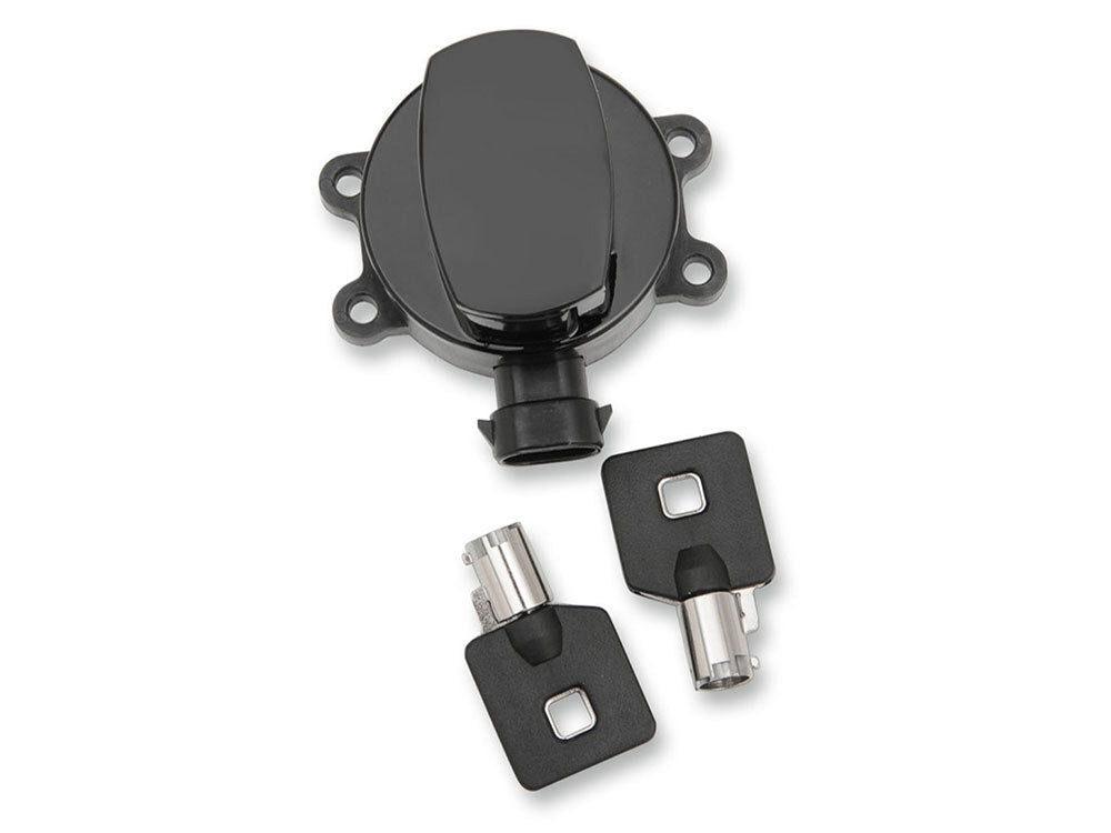 RSS BAI-E21-0214GB Ignition Switch Gloss Black for Softail 11-17/Road King 14-Up & most Dyna Models 12-17