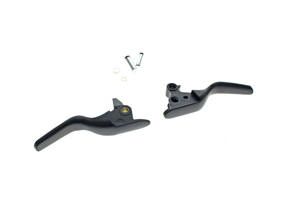 RSS BAI-H07-0593SMB Smooth Shorty Hand Levers Black for Softail 15-24 [INTERNAL]