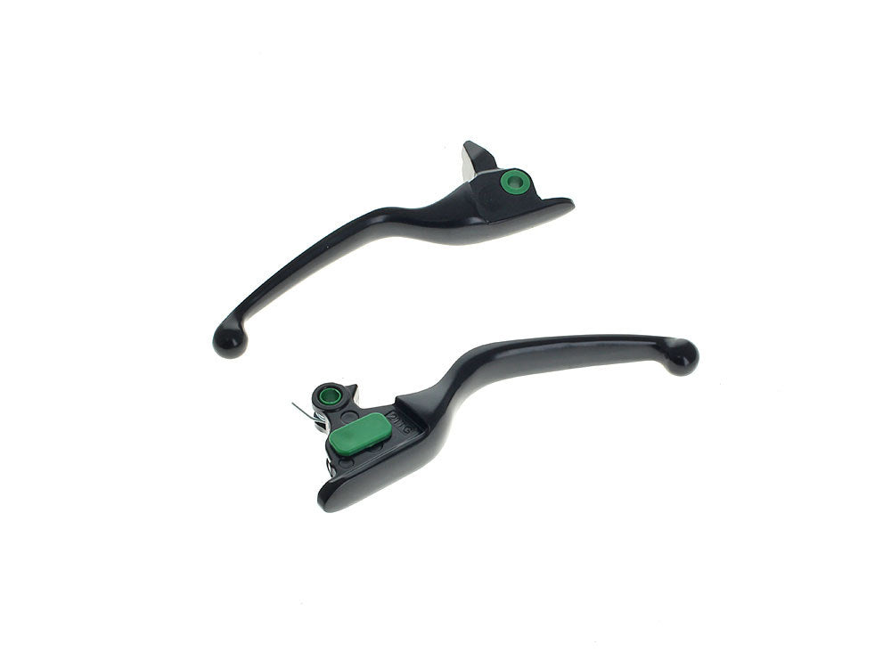 RSS BAI-H07-0730MB Hand Levers Black for most Touring 21-24 w/Cable Clutch