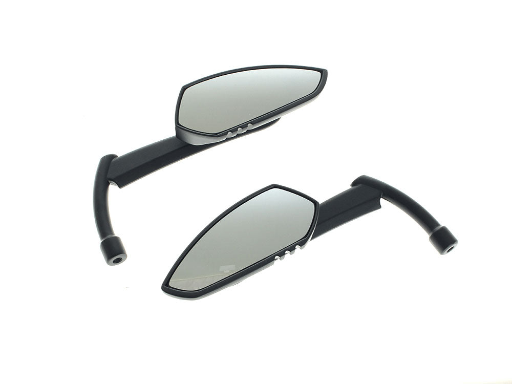 RSS BAI-M60-6343B Scythe Mirrors with Blade Stem Black