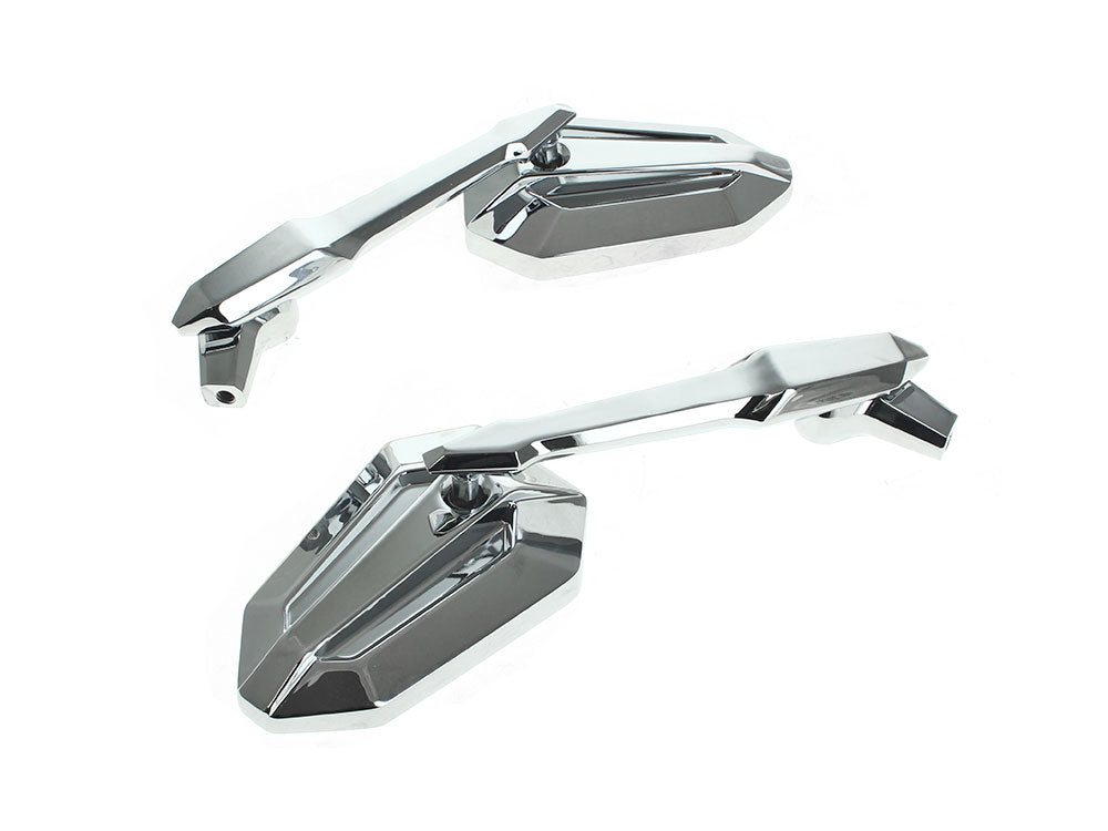 RSS BAI-M60-6375CE Extremity Mirrors w/Adjustable Stem Chrome (Pair)