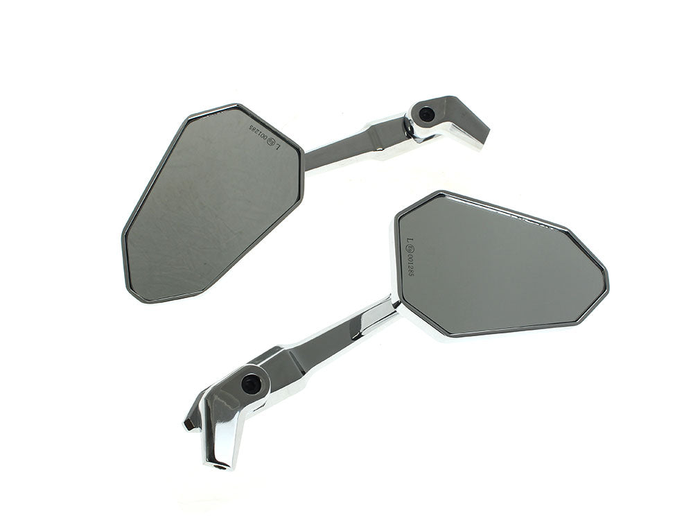 RSS BAI-M60-6375CE Extremity Mirrors w/Adjustable Stem Chrome (Pair)