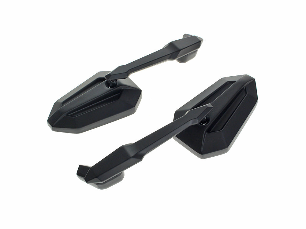 RSS BAI-M60-6375MBE Extremity Mirrors w/Adjustable Stem Black (Pair)
