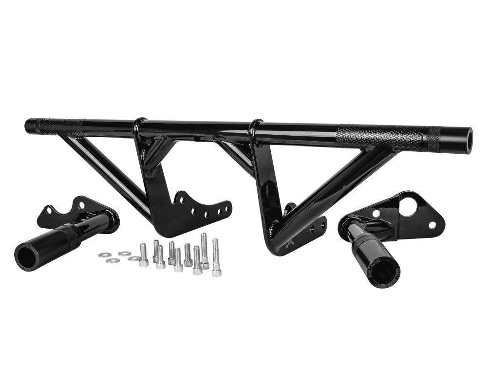 Burly Brand BB10-3012B Front & Rear Brawler Crash Bar Kit Black for Softail 18-Up