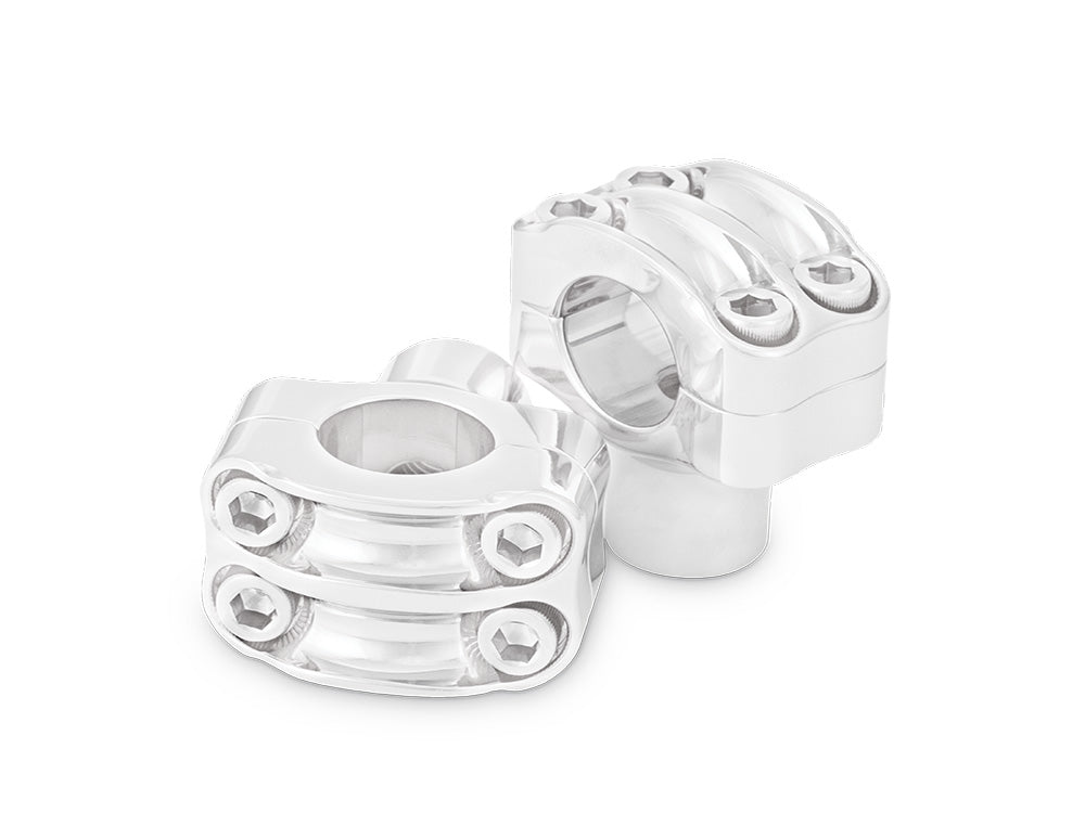 Burly Brand BB12-8011C 1-1/2" Tall Reaper Riser 4 Bolt Set Chrome for 1" Handlebar