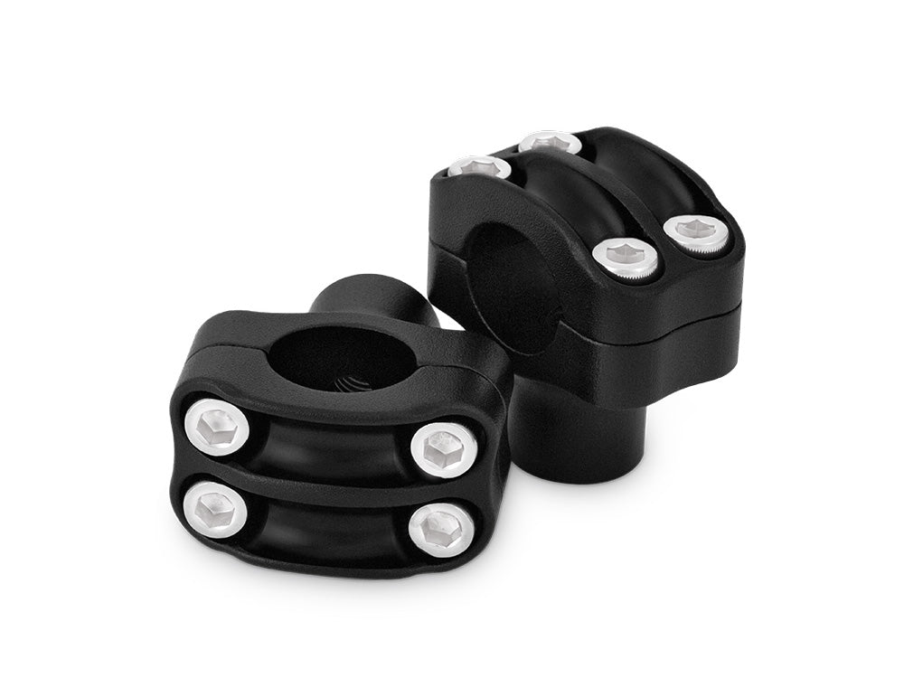 Burly Brand BB12-8011TB 1-1/2" Tall Reaper Riser 4 Bolt Set Textured Black for 1" Handlebar