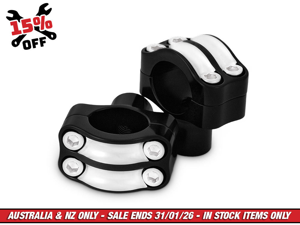 Burly Brand BB12-8012BM 1-1/2" Tall Reaper Riser 4 Bolt Set Black Contrast Cut for 1-1/4" Handlebar