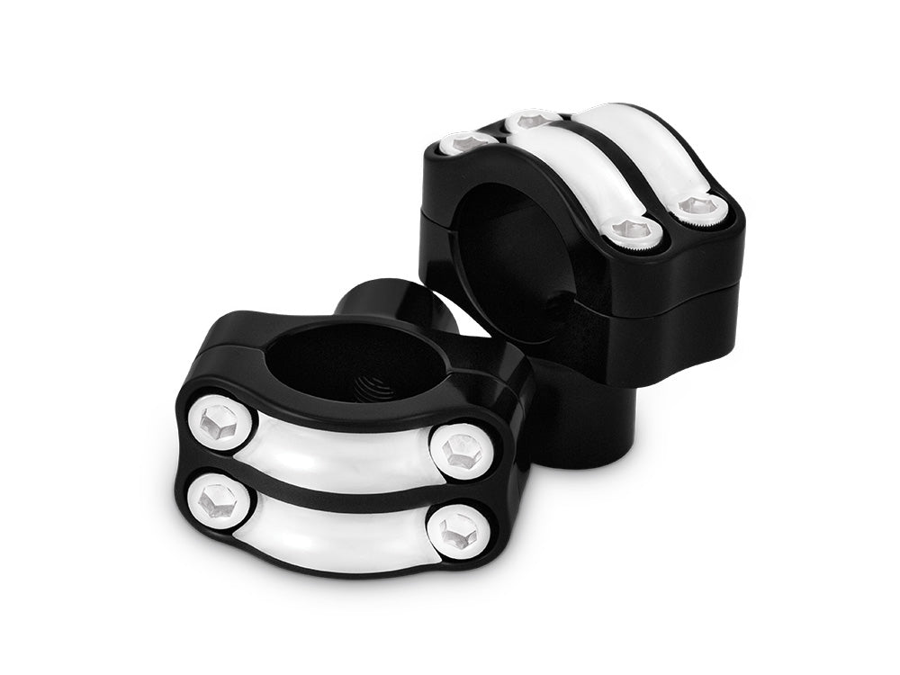 Burly Brand BB12-8012BM 1-1/2" Tall Reaper Riser 4 Bolt Set Black Contrast Cut for 1-1/4" Handlebar