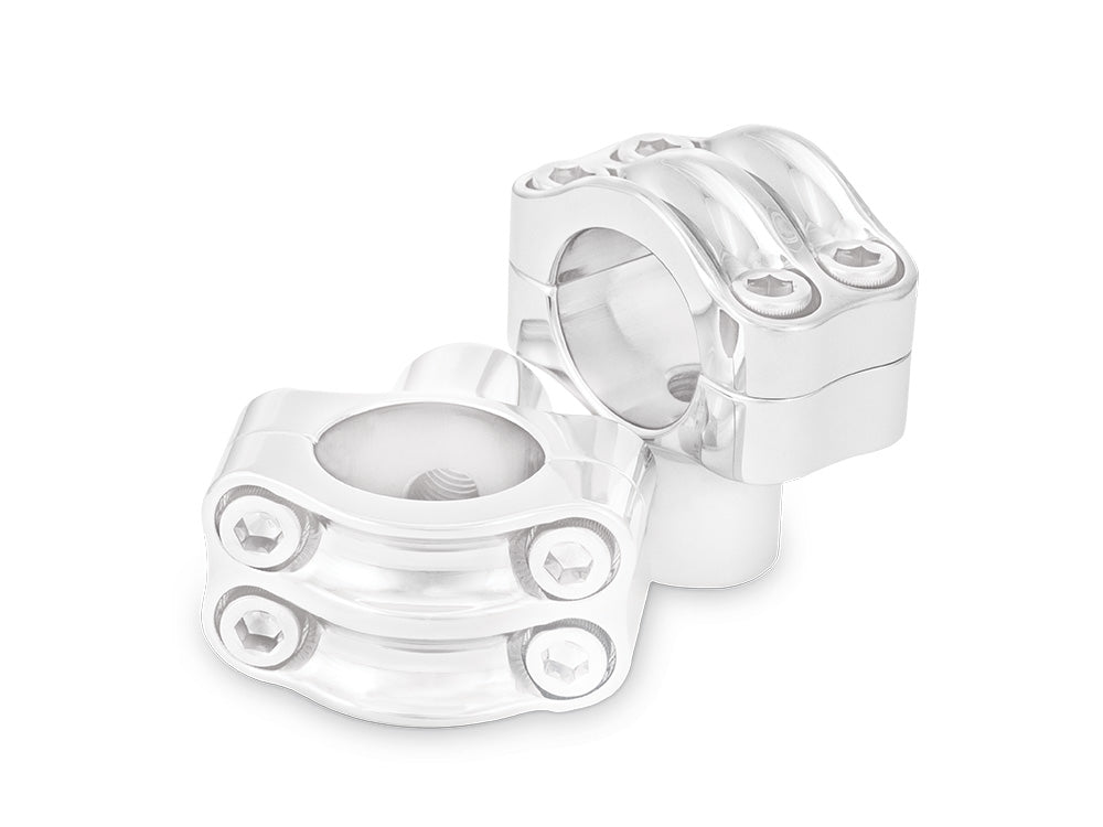 Burly Brand BB12-8012C 1-1/2" Tall Reaper Riser 4 Bolt Set Chrome for 1-1/4" Handlebar
