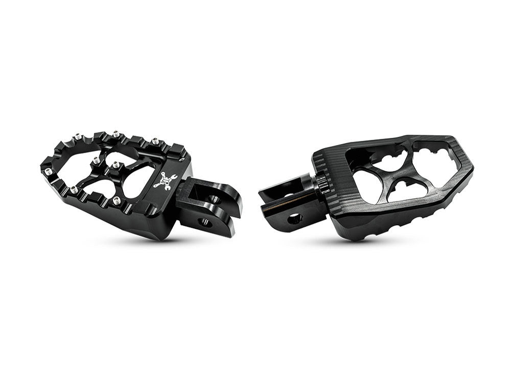 Burly Brand BB13-1016B MX Evolution Footpegs Black for Softail 18-Up Front Rider