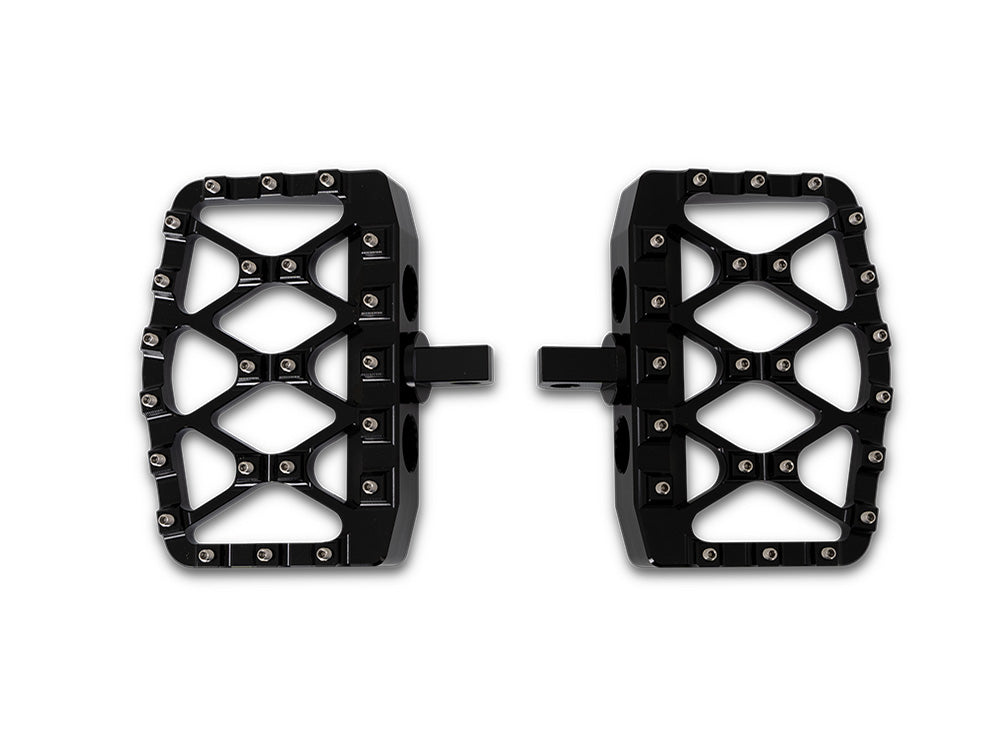 Burly Brand BB13-1018B MX Evolution Mini Floorboards Black w/H-D Male Mount