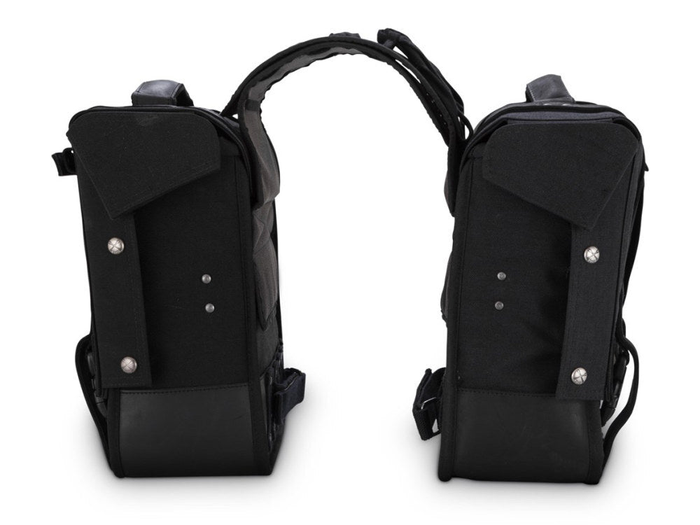 Burly Brand BB15-1002B Throw-Over Saddlebags Black Cordura