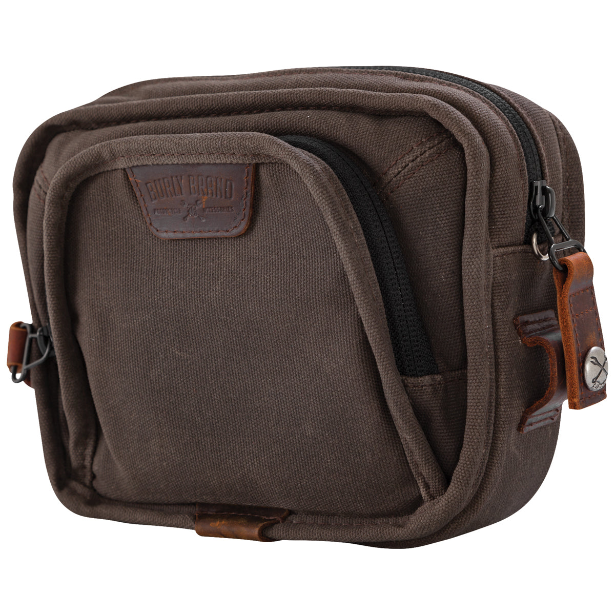 Burly Brand BB15-1012D Handlebar Bag Dark Oak