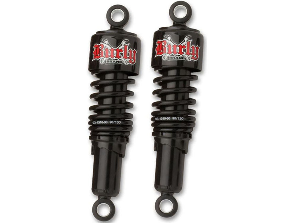 Burly Brand BB28-1200B 10-1/2" Slammer Rear Shock Absorbers Black for Sportster 88-03