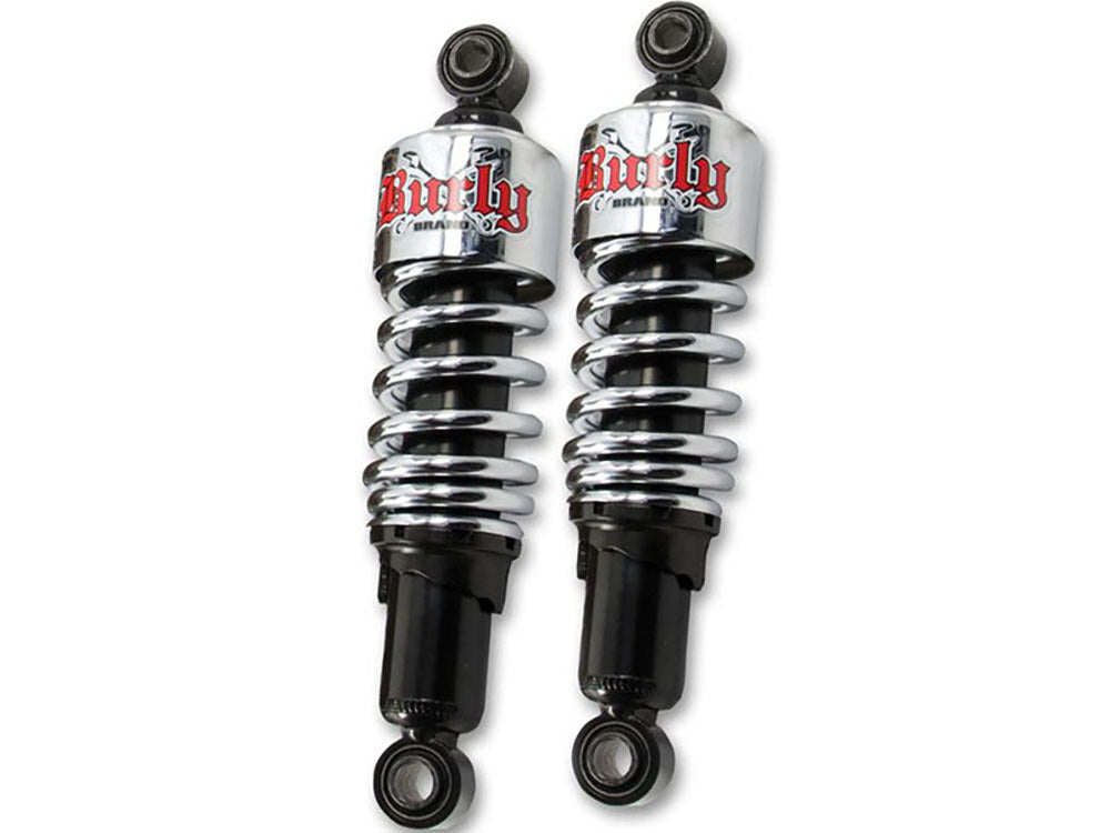 Burly Brand BB28-1201 10-1/2" Slammer Rear Shock Absorbers Chrome for Sportster 04-21