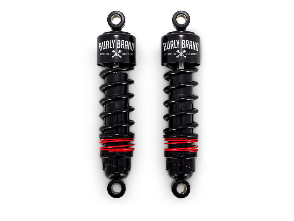 Burly Brand BB28-1207B 10-1/2" Slammer Plus Rear Shock Absorbers Black for Dyna 91-17