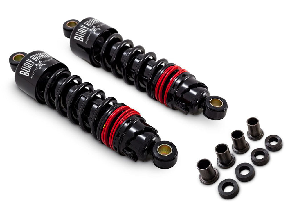 Burly Brand BB28-1207B 10-1/2" Slammer Plus Rear Shock Absorbers Black for Dyna 91-17