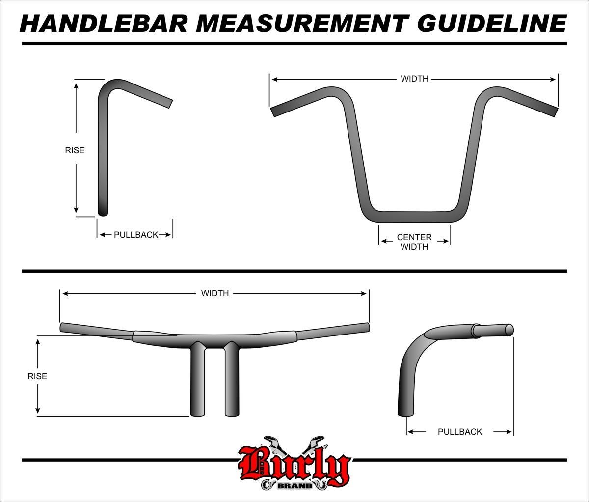 Burly Brand BB28-338 14" x 1" Narrow Ape Hanger Handlebar Chrome