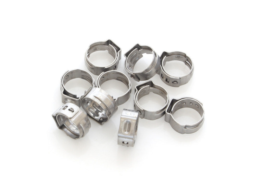 Tucker V-Twin BC-15-0045 Stepless Ear Clamps (Size range is 10.8 to 13.3mm)(10 Pack)