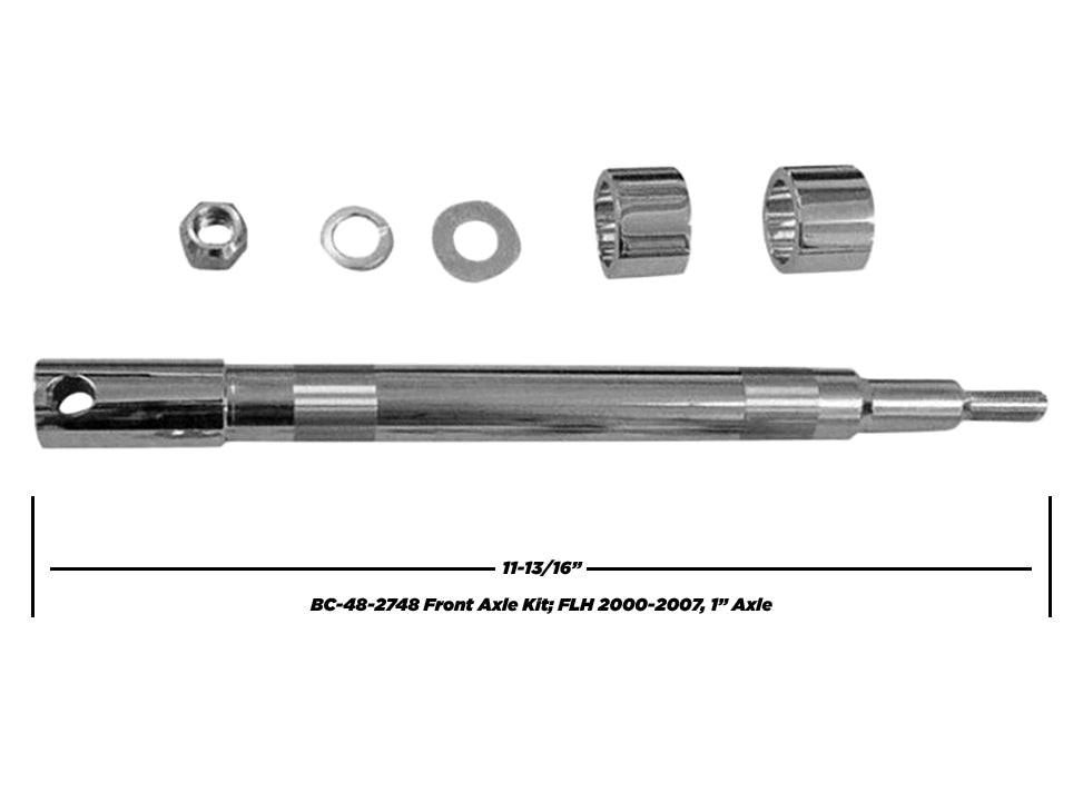 Tucker V-Twin BC-48-2748 Front Axle Kit w/1" Axle for Touring 00-07