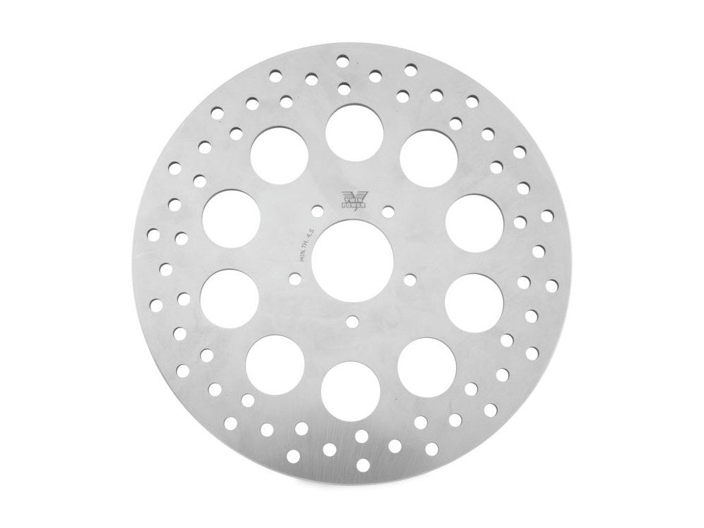 Tucker V-Twin BC-66-6825 11.8" Front Hole Design Disc Rotor Silver for Dyna 06-17/Softail 15-Up/Sportster 14-21/some Touring 08-23