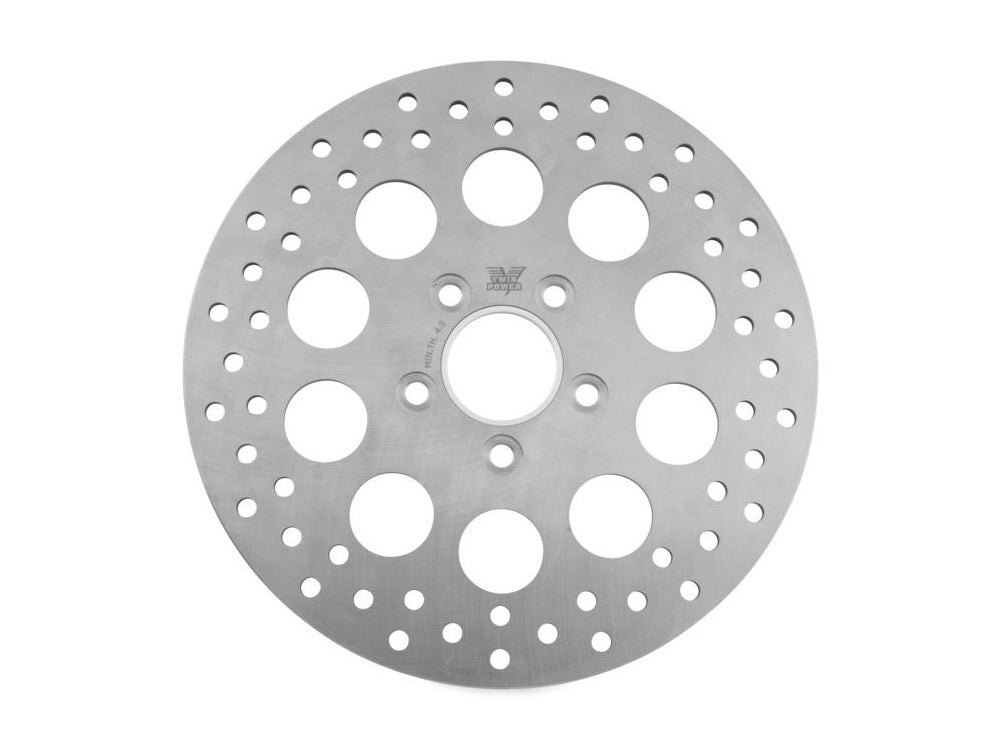 Tucker V-Twin BC-66-6843 11.5" Rear Hole Design Disc Rotor Silver for Big Twin 84-Up/Sportster 84-10